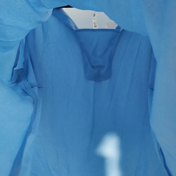 NWT Talbots Woman Periwinkle Blue Scallop Hem 3/4 Sleeve Blouse in Size 2X - Picture 8 of 9